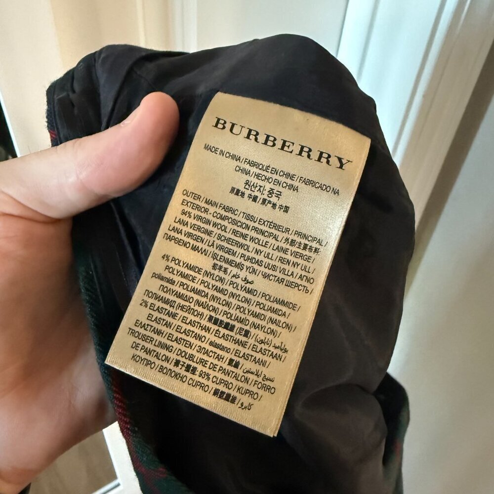 Burberry Leamington Plaid Print Pants BRAND NEW WITH TAGS SIZE UK 10 US 8 - Picture 6 of 6